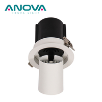 Spot lumineux 220V 360 angle réglable en aluminium moulé encastré inclinable 7W Gimbal LED Downlight