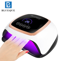 168W haute puissance à durcissement rapide LCD écran tactile deux mains UV Led clou UV lampe sèche-cheveux