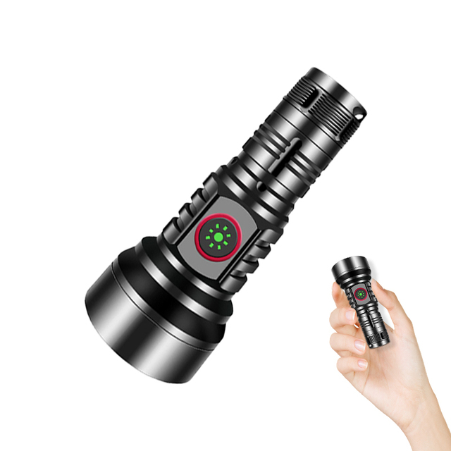 Portable Mini LED Torch Rechargeable 18350 Flashlight Aluminum Alloy Body for EDC