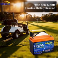 Batería de respaldo LiFePO4 de 12V 100AH con calefacción para bajas temperaturas, Bluetooth y conector Anderson para carrito de golf, resistente para uso continuo en frío.
