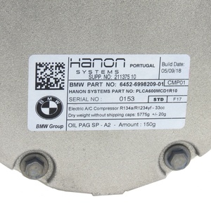 Compresor de Aire Acondicionado para Automóvil OEM 64529496107  64529332199  6452699820901 21137510 12V para BMW I3 I8 X1 X3 X5 F15 530L F18O - Product Image 4