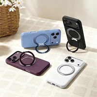 Étui avec anneau magnétique rotatif à 360° pour iPhone 18 Pro Max, coque hybride PC TPU antichoc avec béquille pour iPhone 18