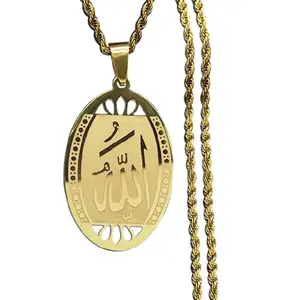 Arc-en-ciel lueur infini plaqué or Arabie Saoudite métal Logo personnalisé forme de mot Chine fabricant en gros pendentif collier