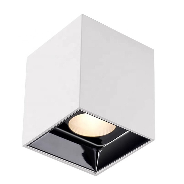 Custom Surface Mounted Downlights GU10 Lighting Fixtures Square Led Ceiling Spot Mounted Lights