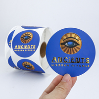 Étiquettes personnalisées pour pots de bougies, imperméables, avec logo en relief, autocollants ronds en vinyle PVC adhésif, étiquettes d'emballage pour pots