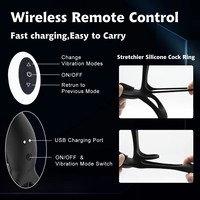 Vibrateur de massage prostatique masculin à chargement magnétique USB, jouet sexuel en silicone, stimulateur à double anneau vibrant, anneau de précision