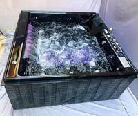 Jacuzzi 2 places pour extérieur, fonction spa, baignoire à remous intérieure, jacuzzi avec baignoire à remous, noir, Fregaderos Inteligentes