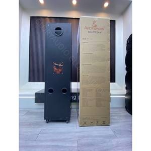 Portable Dual 12inch Professional <b>Speaker</b> Outdoor FM RGB LED TF <b>USB</b> Party Battery/AC Powered Home CH-2122AV <b>Speaker</b> With Microph - Product Image 4