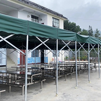 Tente d'extérieur pour fête ou événement Auvent mobile push-pull avec tissu raclé au couteau et parois latérales personnalisées