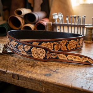 Ceinture pour homme en cuir de vachette vintage, design personnalisé B S International Steel, imperméable, réversible, boucle à ardillon, écologique, robuste - Product Image 1