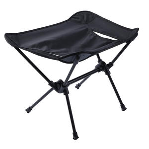 Outdoor Aluminum Alloy <b>Folding</b> <b>Stool</b> Square Black Foldable Camping Hiking Fishing Chair Portable Lightweight Compact Design - Product Image 1