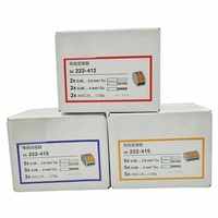 Connecteur de bornier série 222, modèles 222-412, 222-413, 222-415, pour connexion électrique rapide à 2, 3 ou 5 pôles