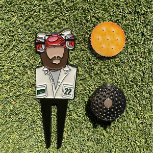 Outil de réparation de divots de golf personnalisé <span class=keywords><strong>Happy</strong></span> Gilmoreer avec marqueur de balle amusant en alliage de zinc, nouveau design, produits de golf - Product Image 2