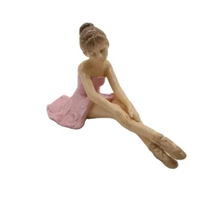 Gốm Thanh Lịch Ba Lê Tutu Cô Gái Bức Tượng; Grace Cô Gái Xinh Đẹp Nghệ Thuật Và Thủ Công Mỹ Nghệ Nữ Diễn Viên Ballet Bức Tượng - Product Image 1
