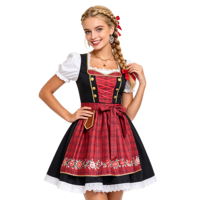 Costume de Fête de la Bière Allemande pour Filles, Style Ethnique, Robe Fantaisie en Dentelle, Grande Taille, Uniforme de Travail d'Halloween