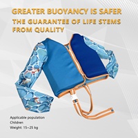 Jaket renang anak laki-laki Floatie, jaket apung anak-anak, kain DTA, rompi latihan berenang, jaket pelampung busa Zip-Up untuk Olahraga Air
