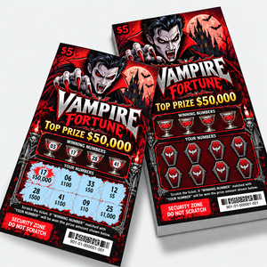 Tarjetas de Juego Rasca y Gana Personalizadas OEM ODM, Impresión Digital Offset, Papel de Alta Opacidad, Capa de Rasca Segura, Impresión de Boletos de Lotería - Product Image 1