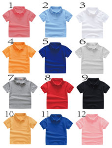 Grande Vente Nouveau Style Été Enfants Garçons Filles Polos pour Enfants Logo Personnalisé Vierge T-Shirts Unis Polos pour Enfants - Product Image 2