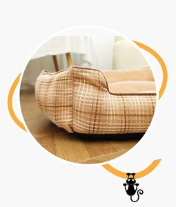 Acogedora cama cuadrada esponjosa para perros, desmontable y lavable, cama ecológica para mascotas, nido suave para perros y gatos, alfombrilla antideslizante, suministros para mascotas - Product Image 4