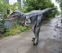 Costume de dinosaure simulé pour adulte, costume de dinosaure Raptor, costume de dinosaure animatronique pour parc à thème, costumes de dinosaures personnalisés
