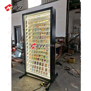 Tùy chỉnh kim loại trong suốt tầng thường vụ giao dịch thẻ hiển thị trường hợp hiện đại pokémoon thẻ thể thao thẻ hiển thị giới thiệu đứng - Product Image 4