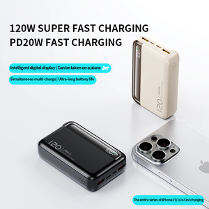 Mini <span class=keywords><strong>batterie</strong></span> <span class=keywords><strong>externe</strong></span> portable ultra-mince à deux ports, charge rapide PD 20W, écran LED, 10000 mAh, câbles inclus, logo <span class=keywords><strong>personnalisable</strong></span> - Product Image 4