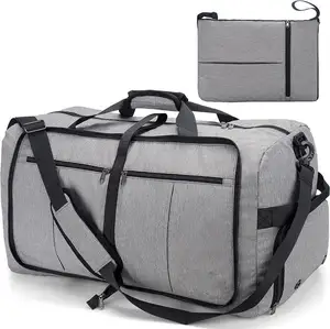 Large Travel Duffle Bag Foldable Holdall Bags Weekend Overnight Sports Gym Bag with Shoe Compartment and Wet Pocket