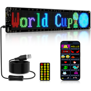 Accessoires de voiture : Panneau LED souple programmable par application, affichage LED flexible, feux Devil Eyes, lampe œil <span class=keywords><strong>color</strong></span>ée pour pare-brise de camion, panneau LED souple - Product Image 3