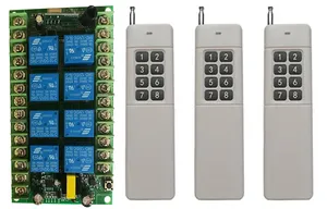 3000m AC220V 8CH kênh 8 CH đài phát thanh điều khiển RF không dây điều khiển từ xa trên không đi du lịch cần cẩu hệ thống Receiver + Transmitter - Product Image 2