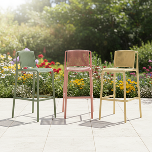 เก้าอี้บาร์พลาสติกแบบซ้อนได้ สไตล์นอร์ดิกมินิมอลทันสมัย สำหรับใช้งานกลางแจ้ง ทนทานต่อน้ำ เป็นมิตรกับสิ่งแวดล้อม เหมาะสำหรับเฟอร์นิเจอร์เชิงพาณิชย์ - Product Image 5