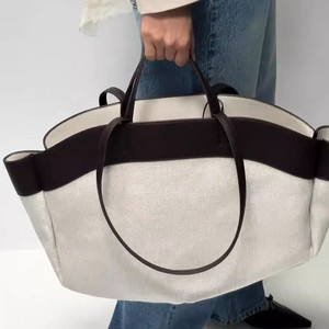 Thời trang mới nữ cầm tay Vai Tote túi công suất lớn mua sắm túi vải phong cách cổ điển zip đóng cửa - Product Image 5