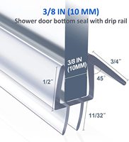 Guida Badkamer Douche Maatwerk Screen Pvc/Rubber/Plastic Glazen Deur Behuizing H Een U Typ Douche Deur Afdichting strip