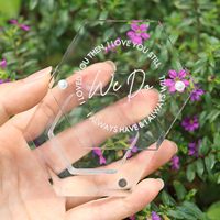 Boîte de rangement pour bagues en acrylique, personnalisable, support de présentation pour bagues de mariage, organisateur de bagues de fiançailles