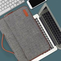 Tas Laptop Pria Wanita Anti Air Sederhana dengan Ritsleting Nilon BSCI, Sarung Tablet, Tas Laptop Bisnis untuk Perjalanan Kantor, Tas Komputer