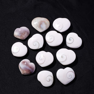 Tazón de canto al por mayor, concha de sol, concha de corazón de cristal redonda, piedra de palma para decoración de acabado hecho a mano - Product Image 3