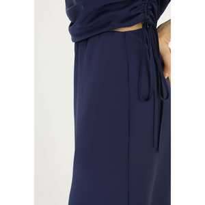 Jupe longue élégante pour femme en satin, taille normale, 100% polyester, finition brillante, modèle 24S-31614ETK - Product Image 1