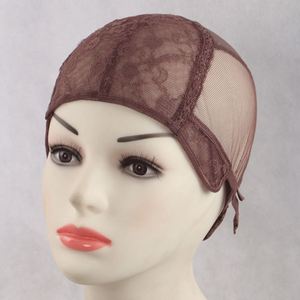 Nouvel Arrivage : Bonnets à dentelle <span class=keywords><strong>pour</strong></span> la <span class=keywords><strong>confection</strong></span> de perruques, couleur marron-noir, tailles S, M, L, <span class=keywords><strong>filet</strong></span> à cheveux <span class=keywords><strong>pour</strong></span> perruques - Product Image 5