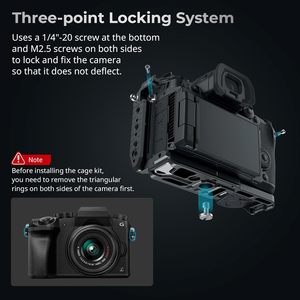 กรงปล่อยด่วนขนาดเล็กสำหรับ <span class=keywords><strong>LUMIX</strong></span> <span class=keywords><strong>GH7</strong></span>/GH6กรงกล้องสไตล์รองเท้าเย็นสไตล์ hawklock ที่จดสิทธิบัตร - Product Image 3