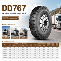 Neumático de Autobús DD767 AIRLAND Nuevo para Carreteras Regionales, Resistente a Cortes, Carga Pesada, Radial, Sin Cámara, 7.50R16LT 8.25R16LT 9.00R20
