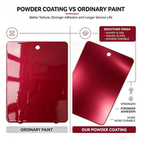 Revêtement en poudre époxy polyester rouge rubis à motif aquatique, compatible OEM/ODM personnalisé pour l'application intérieure sur métal (revêtements et peintures)