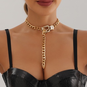 Alta calidad Europeo Americano moda budismo Vintage moda personalizada mujer collar diseño Simple cinturón hebilla cadena - Product Image 1
