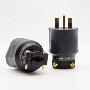 Connecteurs électriques plaqués or de haute qualité RASANTEK OEM ODM, prise mâle AC, prise audio HiFi, bricolage, haute fidélité, prise électrique européenne - Product Image 1