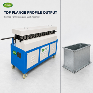 Macchina Automatica per la Formatura di Flange TDF a Doppia Capacità (24 e 22 Gauge) per Attrezzature per Condotti in Lamiera - Product Image 3