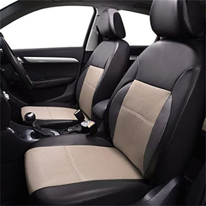 Universal Artificial Leather PU PVC 5-seat Car Circular Arc Sandwich Stitching <strong>Half</strong> Leather Seat Car <strong>Chair</strong> <strong>Cover</strong> - Product Image 2