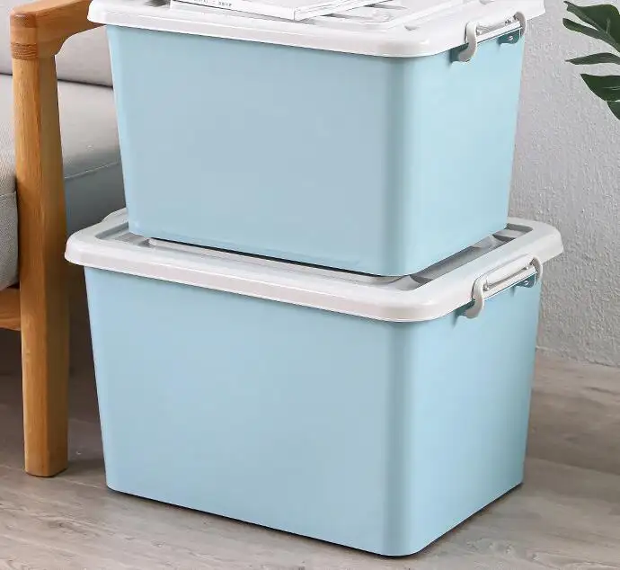 Caja de plástico con polea para almacenamiento de ropa, organizador para el hogar, caja de aperitivos para dormitorio de estudiantes, cesta de cocina