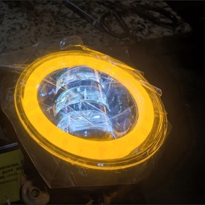 Faro Fendinebbia <span class=keywords><strong>LED</strong></span> Bicolore Halo da 4 Pollici con Occhio d'Angelo per Dodge Magnum 2005~2008 - Product Image 6