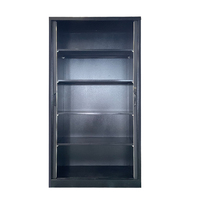 Armoire de classement métallique à portes coulissantes à enroulement en acier avec serrure, 2 portes tambour, pour bureau à domicile