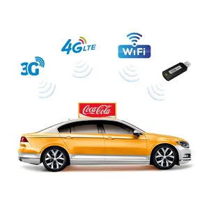 Personalización al por mayor de doble cara 4G Control P2.5 Taxi al aire libre superior pantalla LED publicidad techo señal LED para coche