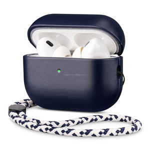 Étui pour écouteurs en cuir ciré <span class=keywords><strong>de</strong></span> qualité supérieure pour Apple <span class=keywords><strong>AirPods</strong></span> Pro 3, protection antichoc - Product Image 1