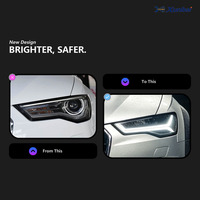 Conjunto de Faros LED Láser de Triple Lente XUNBAI para Audi A6 C7 2012-2016, 12V 60W, DRL, Señal de Giro, CAN Bus, Plug and Play, Repuestos para Auto